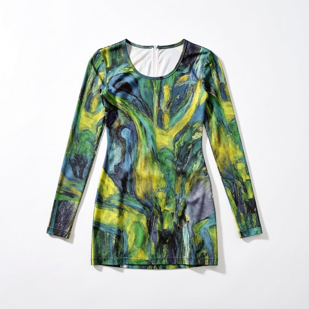 Mini Dress Blue Jungle