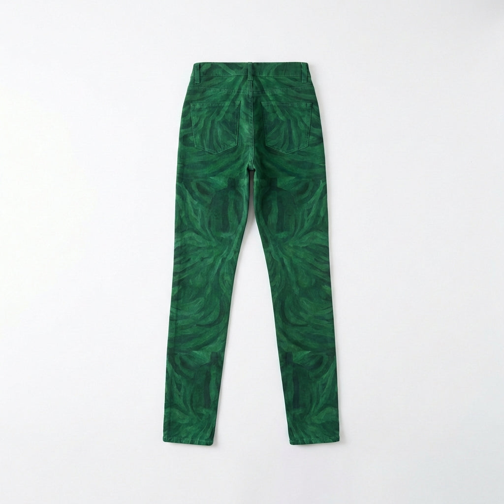 Skinny Jeans Dark Green Noodles