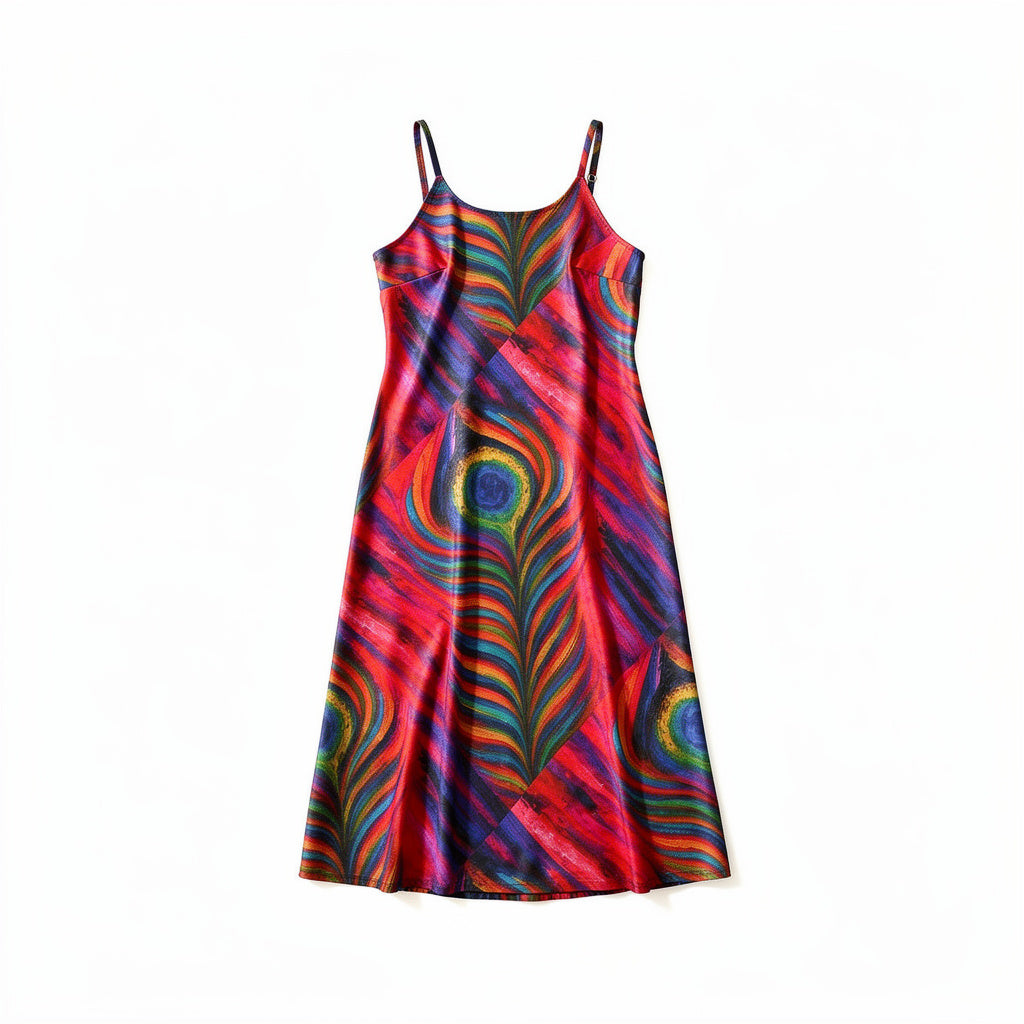 Bia Slip Dress Hot Pink Feather