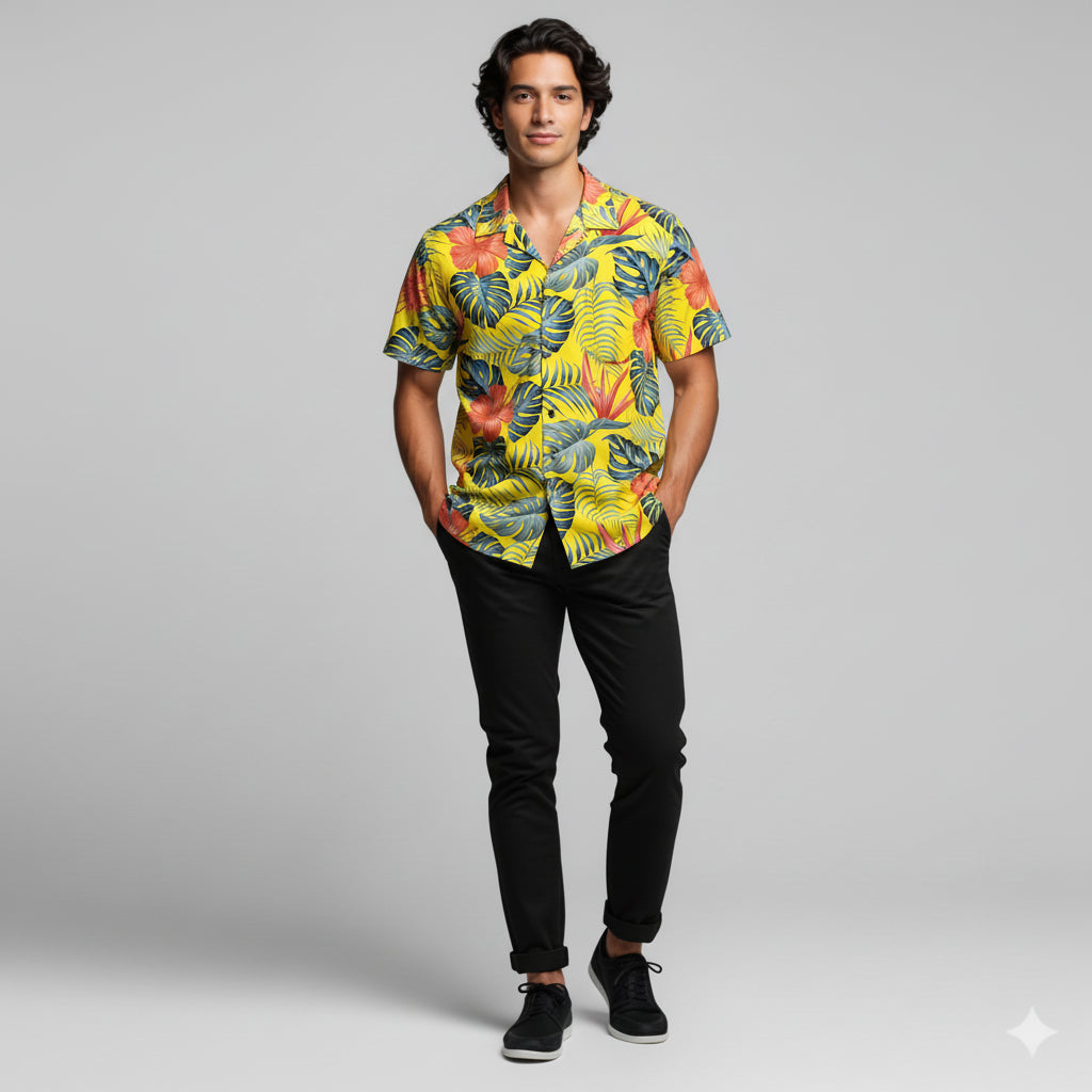Organic Cotton Hawaiian Shirt – Camp Collar