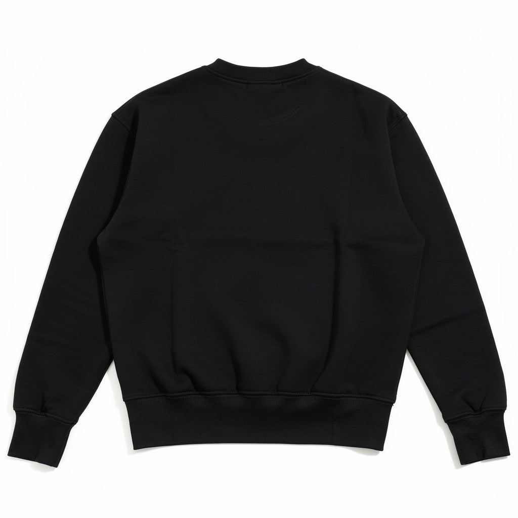 Black on Black - Organic Cotton Crew Neck Sweatshirt
