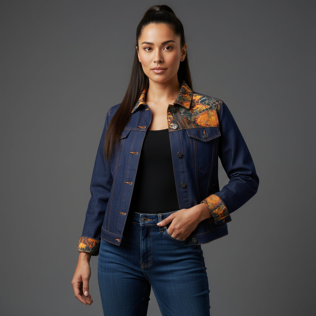 Molten Residue Jean Jacket Blue