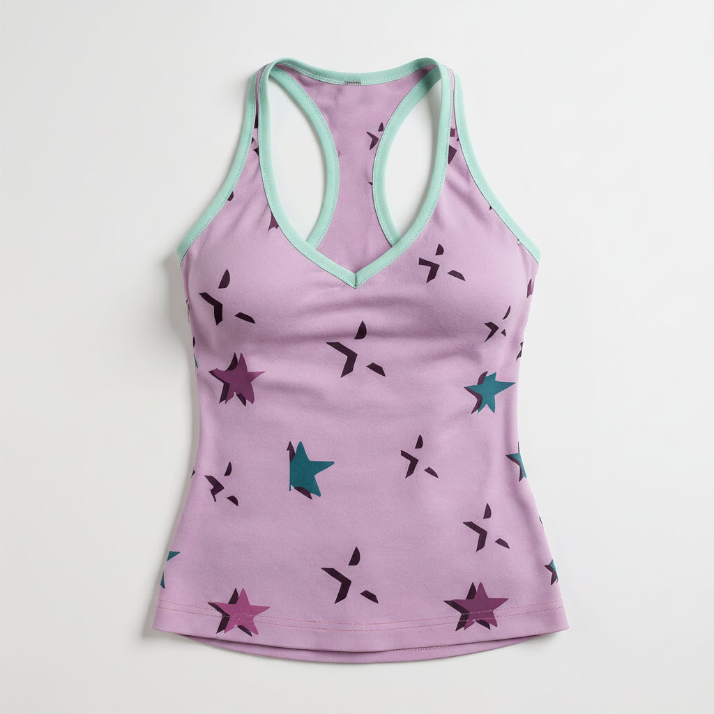 Knit Haltertop in Cotton-Spandex Lightweight Jersey