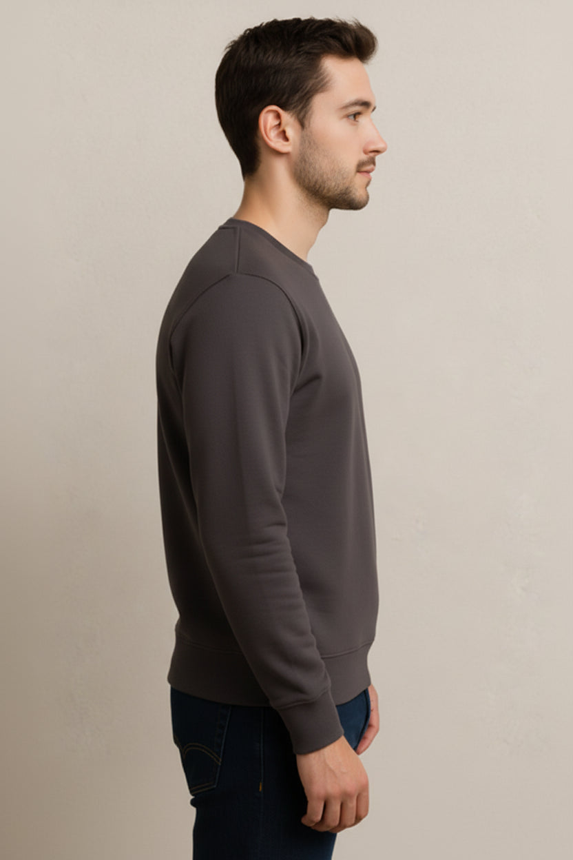 Zaza Crew Neck Sweatshirt in Fleece Back Stretch Organic Terry