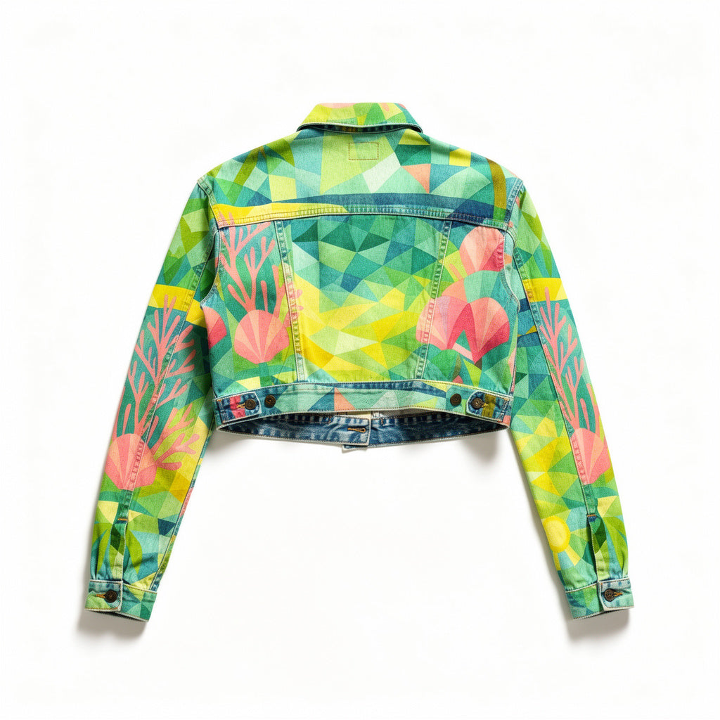 Cropped Jean Cotton Jacket Sunny Beach