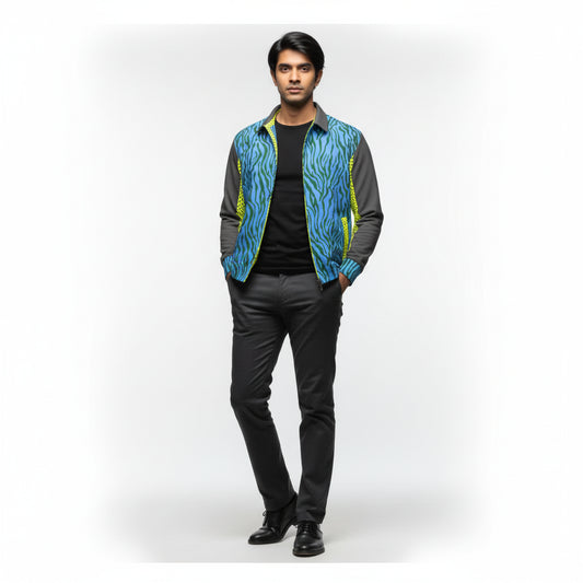 Men's Blue Zebra Golf Jacket