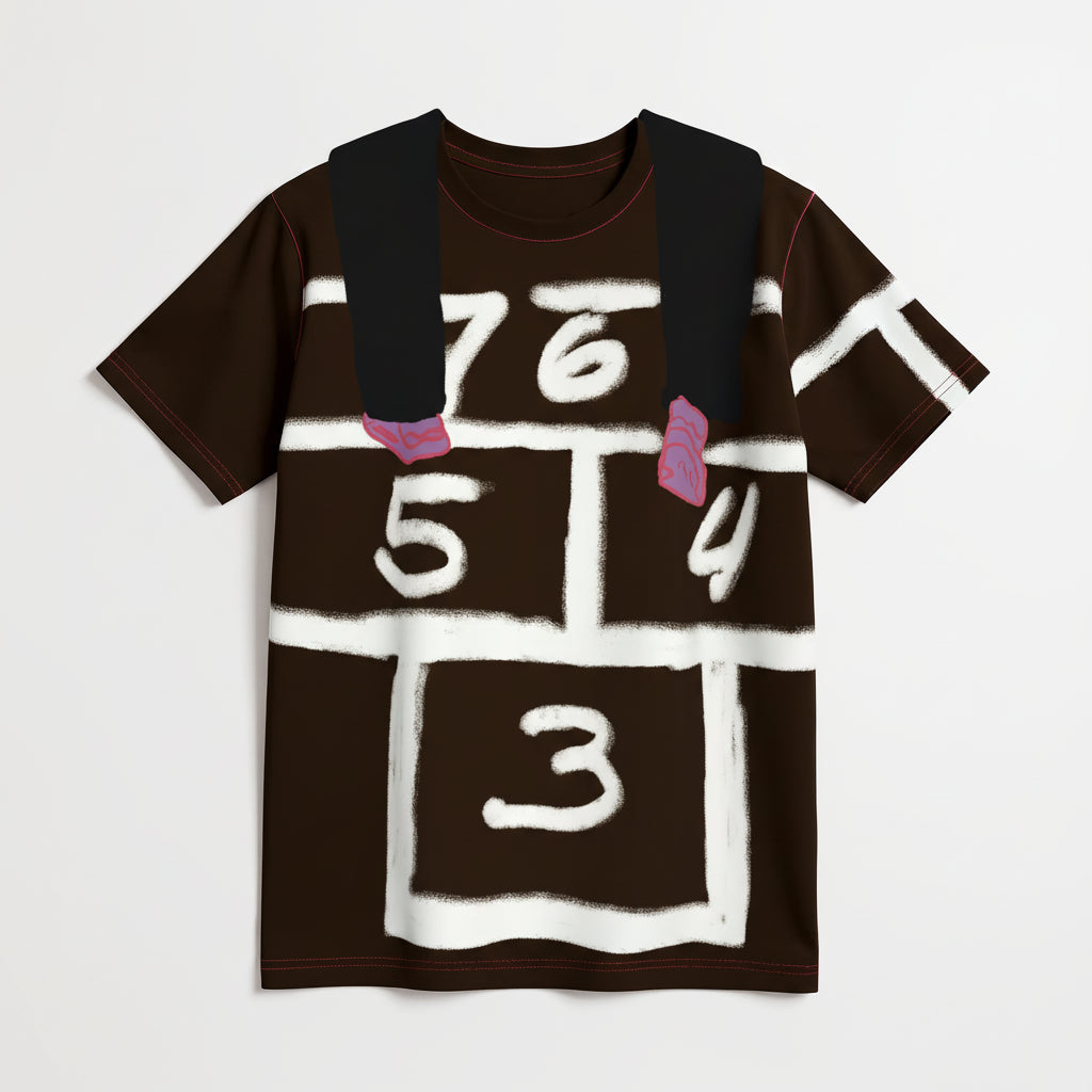 Boxy Unisex Tshirt - trucamelo tshirt brown  in Organic Cotton Ponte
