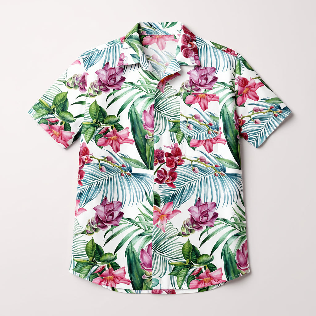 Organic Cotton Hawaiian Shirt – Camp Collar