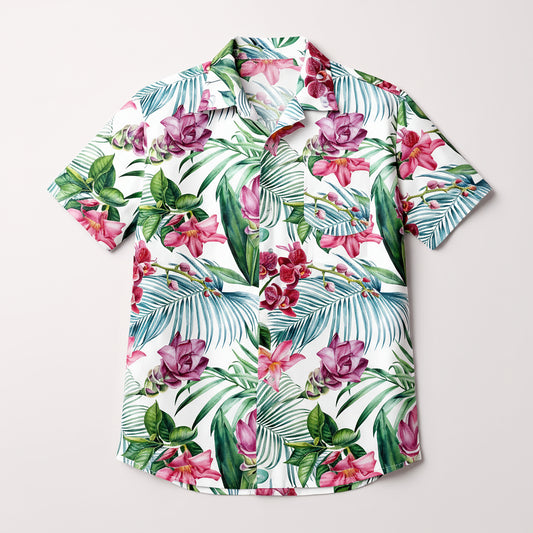 Organic Cotton Hawaiian Shirt β Camp Collar
