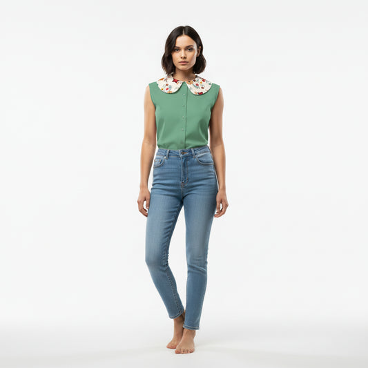 Women's Baby Collar Top