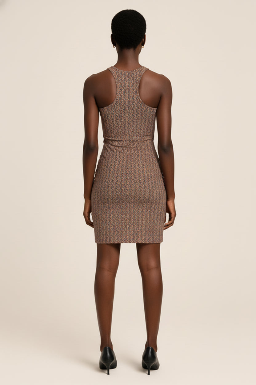 Racerback Tank Mini Dress in Cotton-Spandex Lightweight Jersey