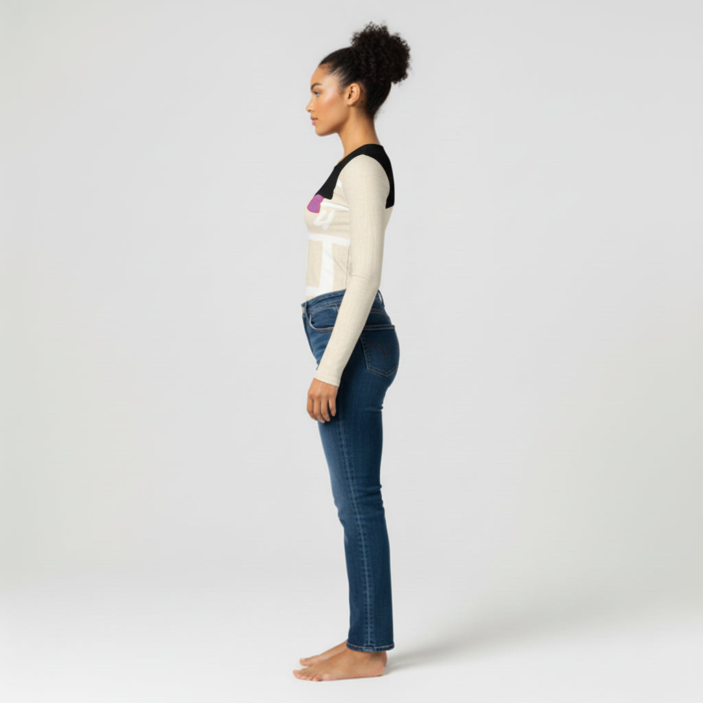 Trucamelo Long Sleeve T-shirt in Muslin White