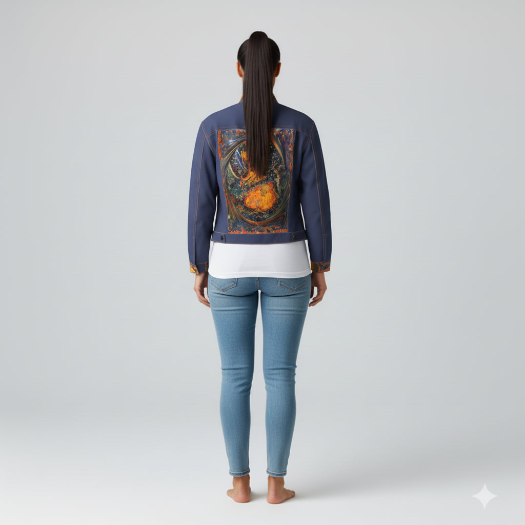 Molten Residue Jean Jacket Blue