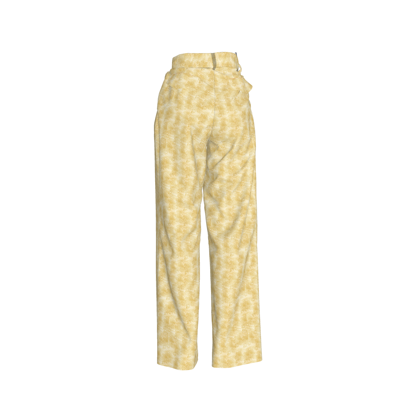 Abrazos Gold Pleated woman pants