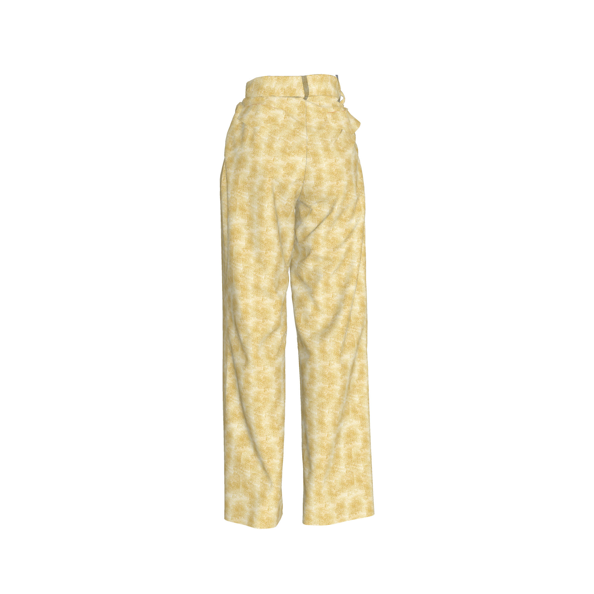 Abrazos Gold Pleated woman pants