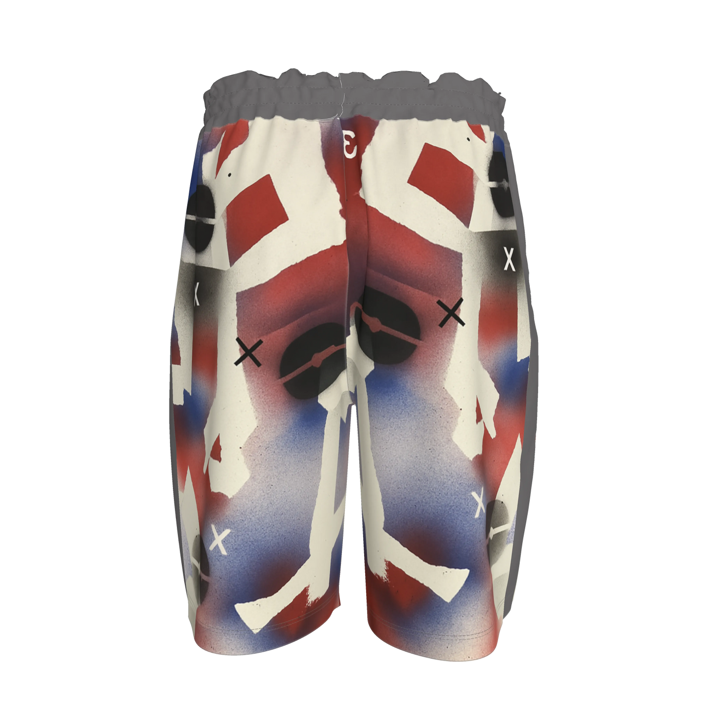 Jersey Basketball Shorts in Visionary Digital Print Cotton Fleece