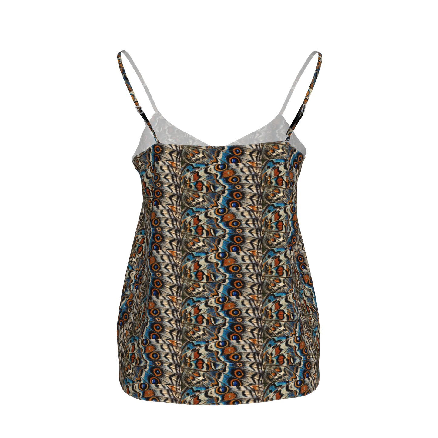 Organic Cotton Voile Camisole – Black Silhouette Print