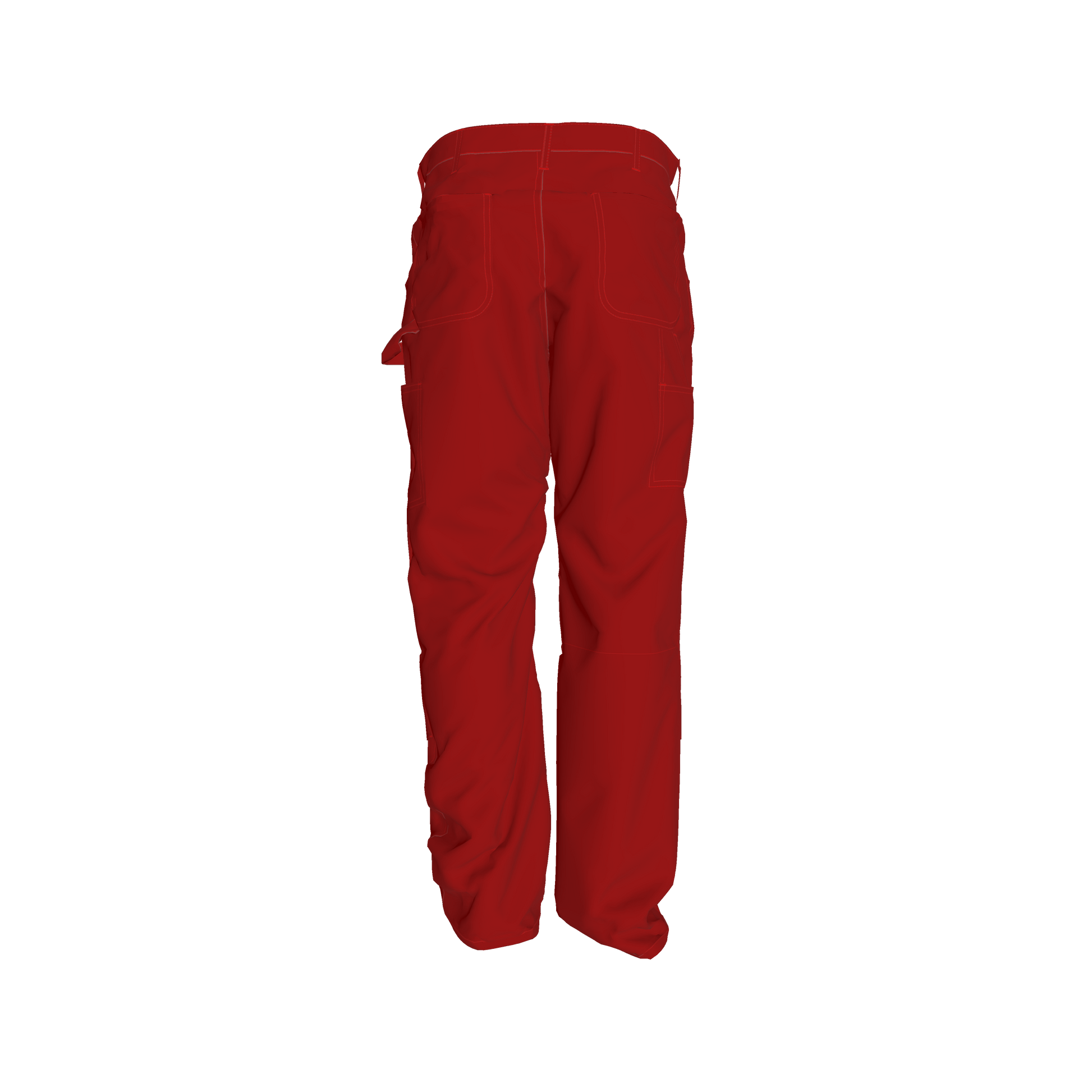 abrazos red carpenter pants