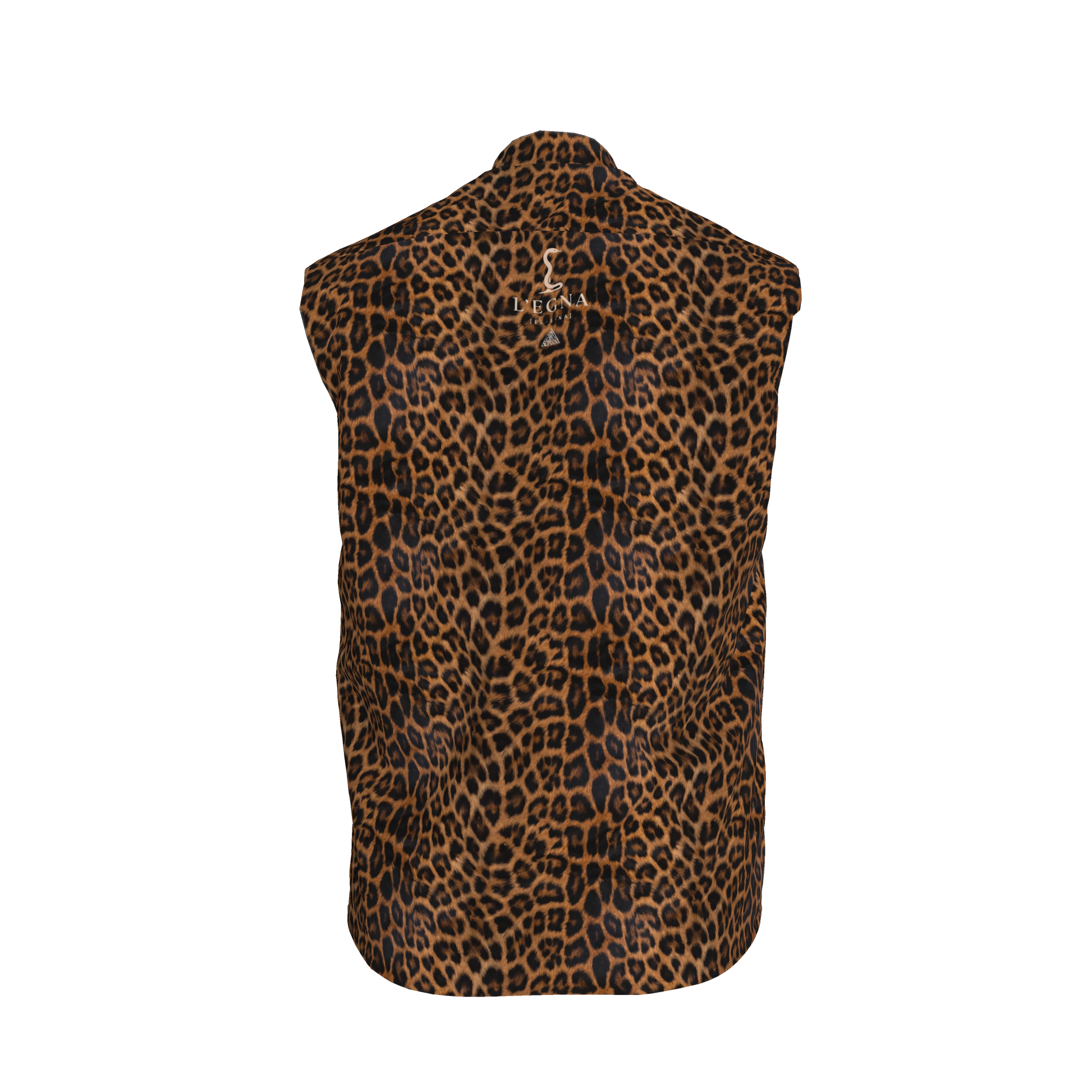 L'EGNA RISING (LEOPARD) VEST – Heavy Stretch Cotton Twill Gilet