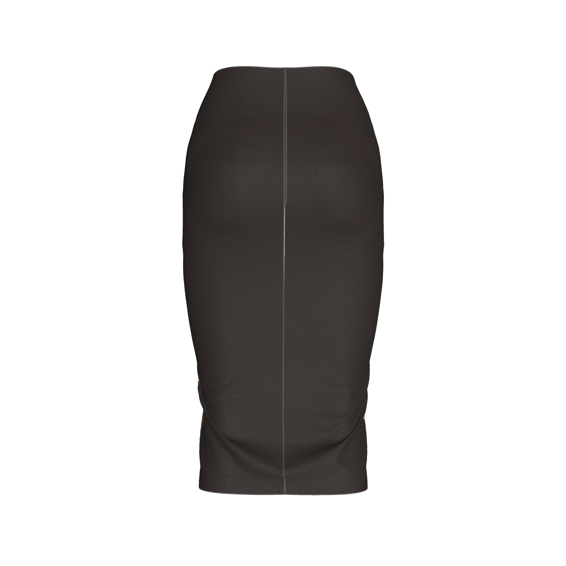 Body Con Short Knit Skirt in MELANIN Lip Art Jersey