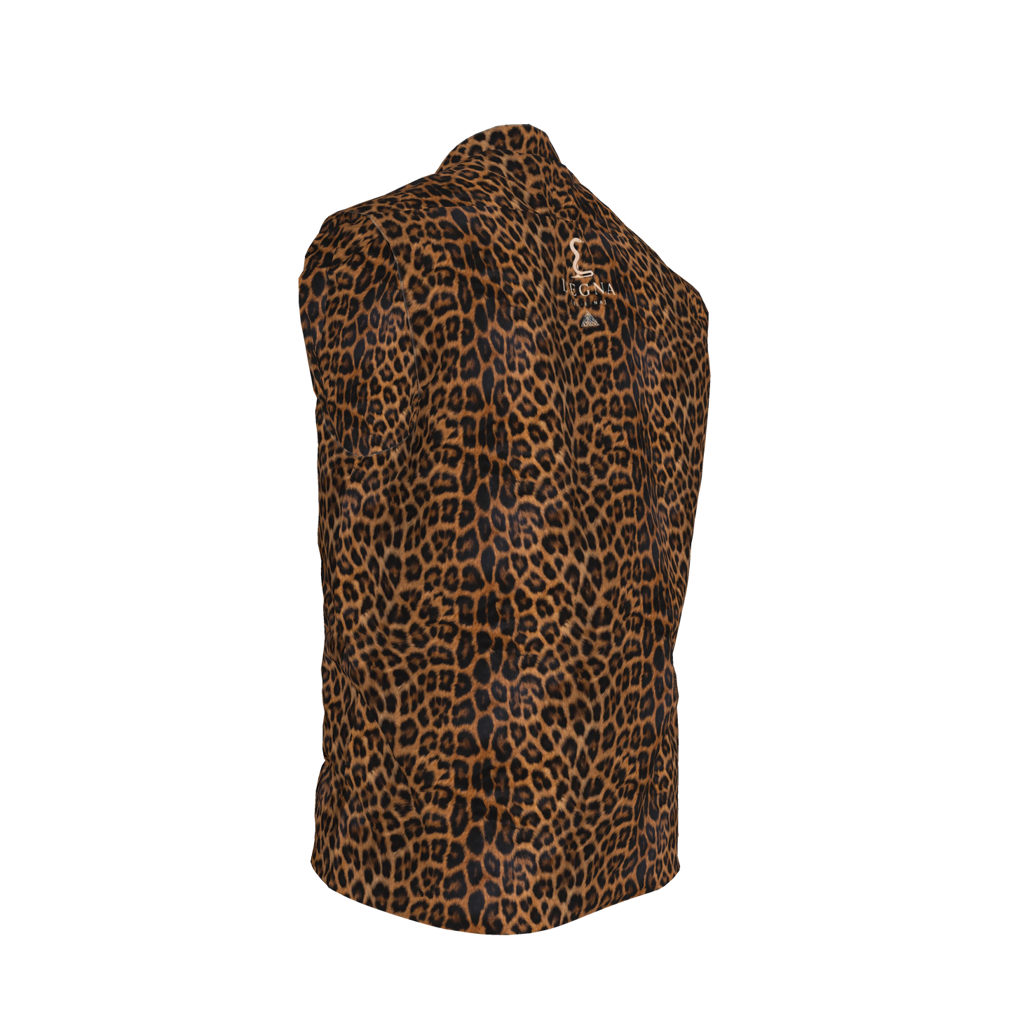 L'EGNA RISING (LEOPARD) VEST – Heavy Stretch Cotton Twill Gilet