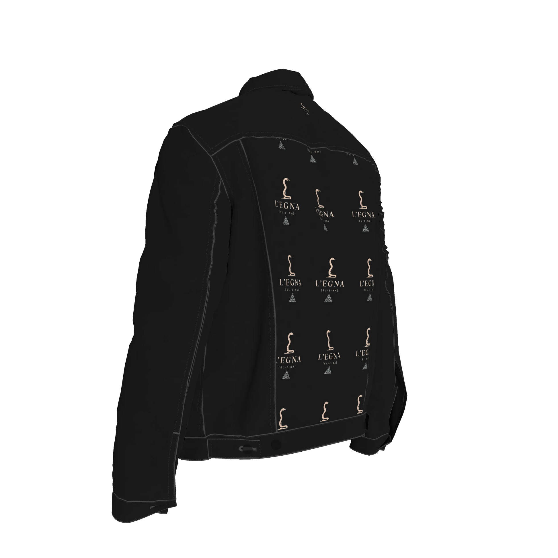 L'EGNA RISING 'BLACKOUT' Jean Jacket (ALL OVER PRINT)