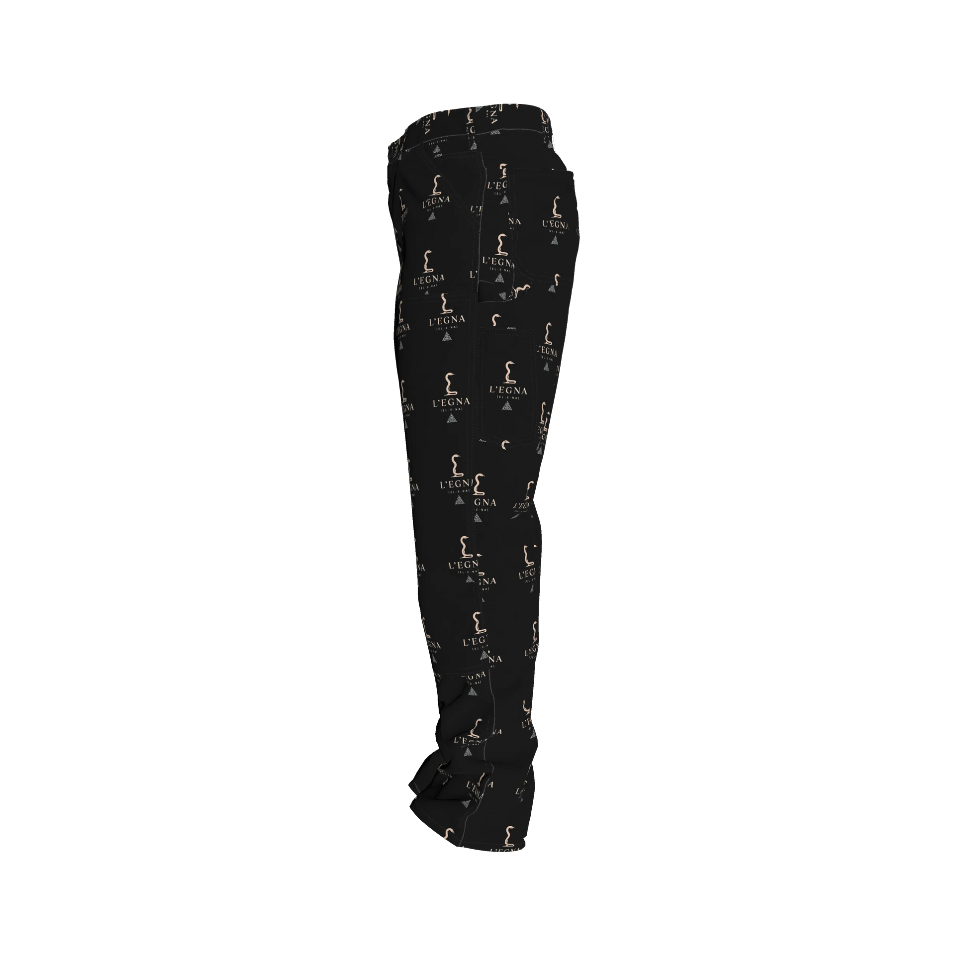 L'EGNA (EL-E-NA) RISING BLACKOUT BOXY Denim (All-Over Print)