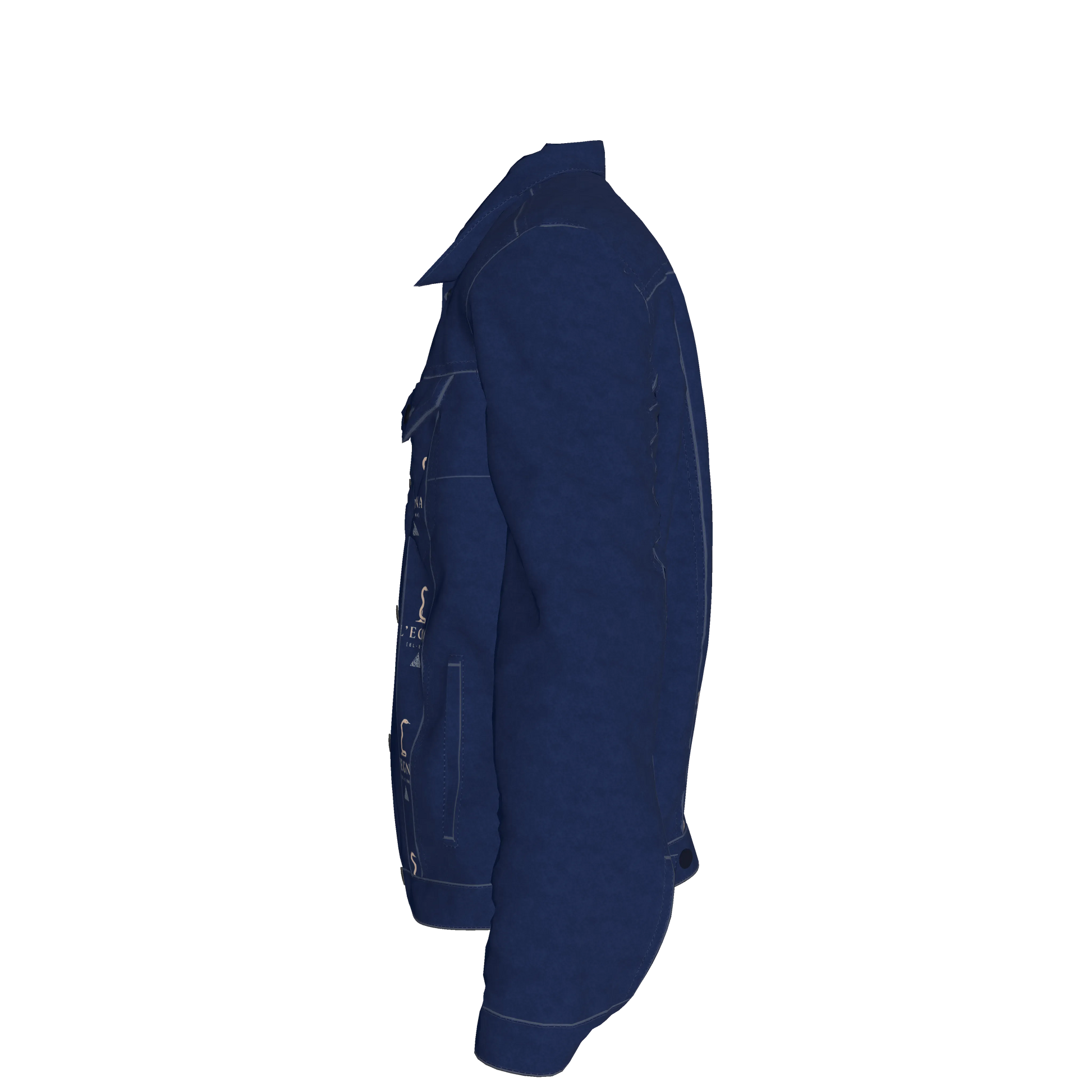 L'EGNA RISING 'BLUE-BLOOD' Jean Jacket (ALL OVER PRINT)