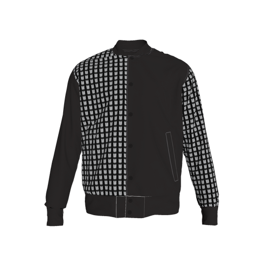 Snap Front Bomber Jacket in Rayon French Terry