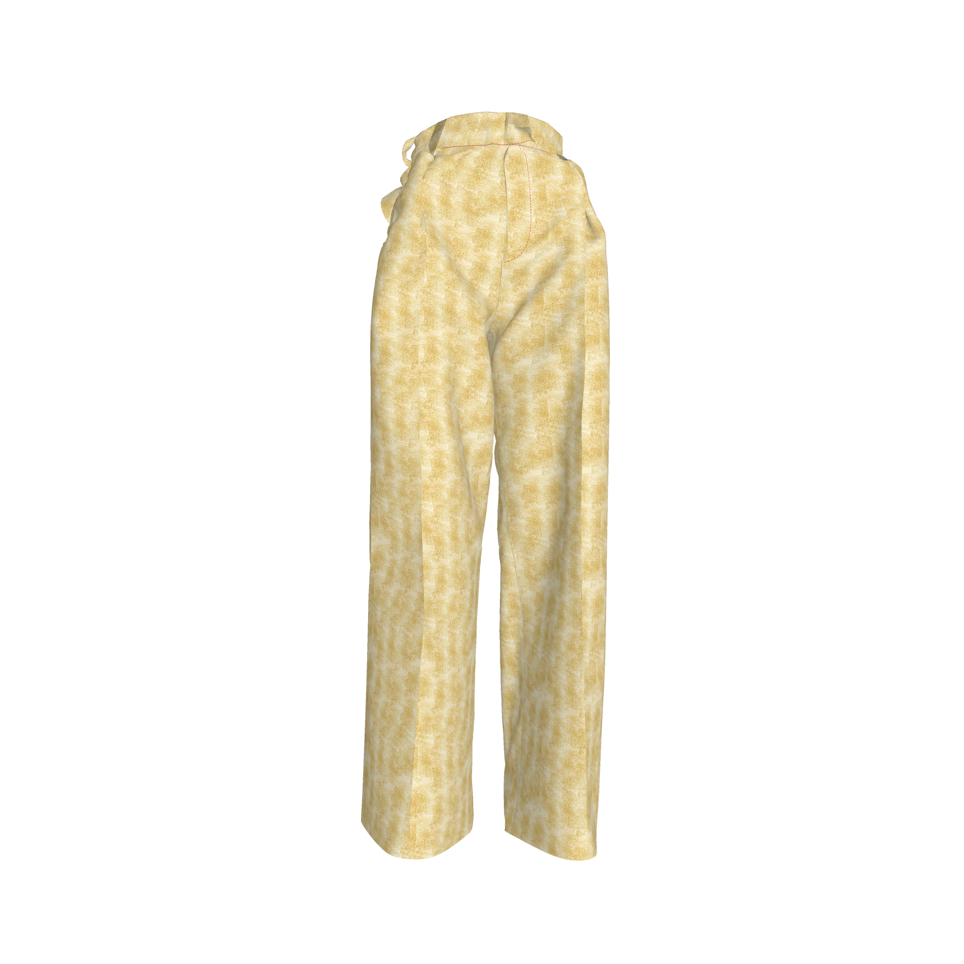 Abrazos Gold Pleated woman pants