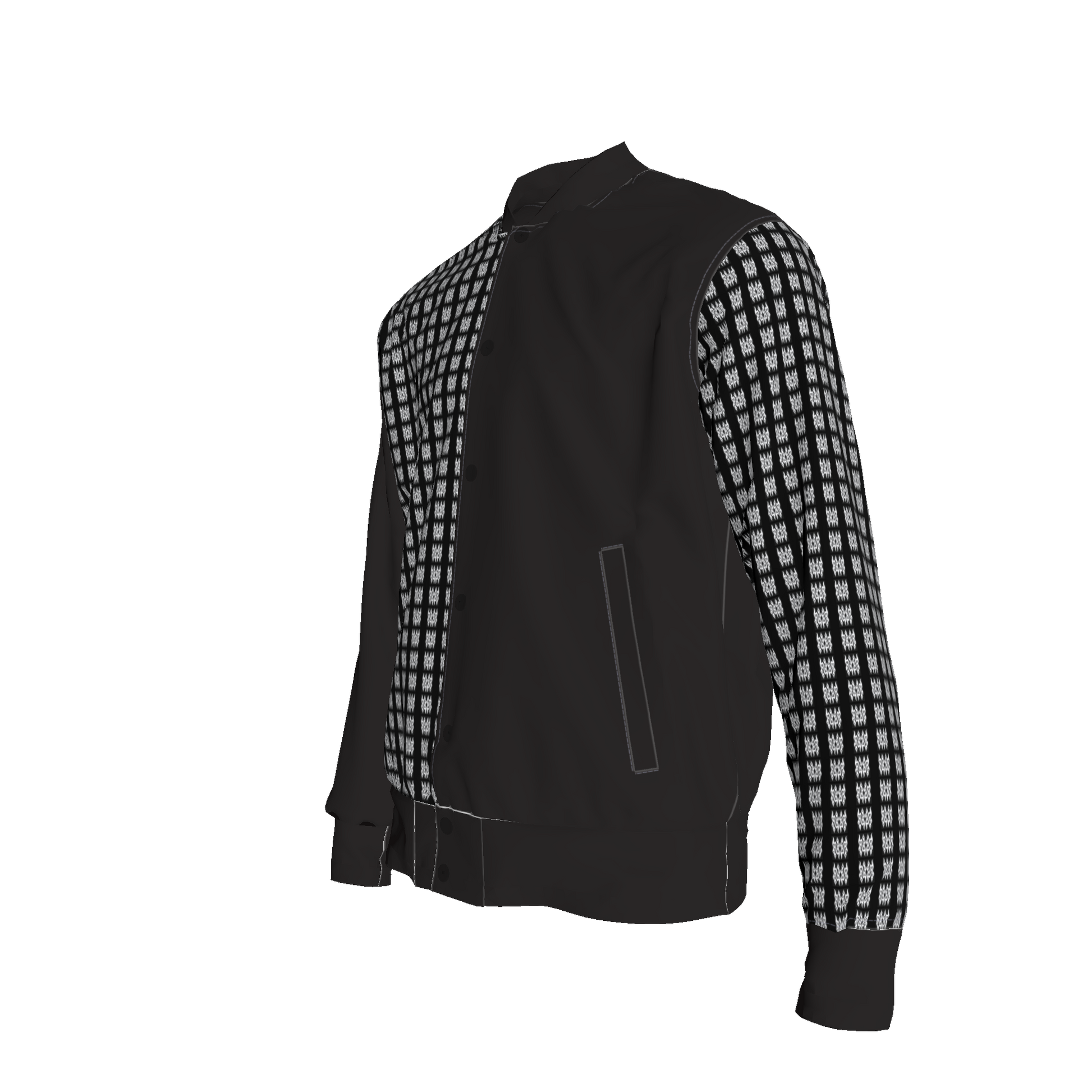 Snap Front Bomber Jacket in Rayon French Terry