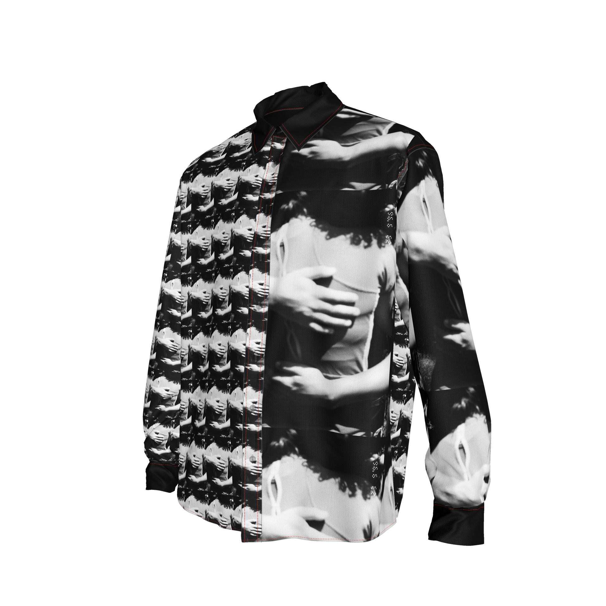 abrazos infinitos button up oversized shirt