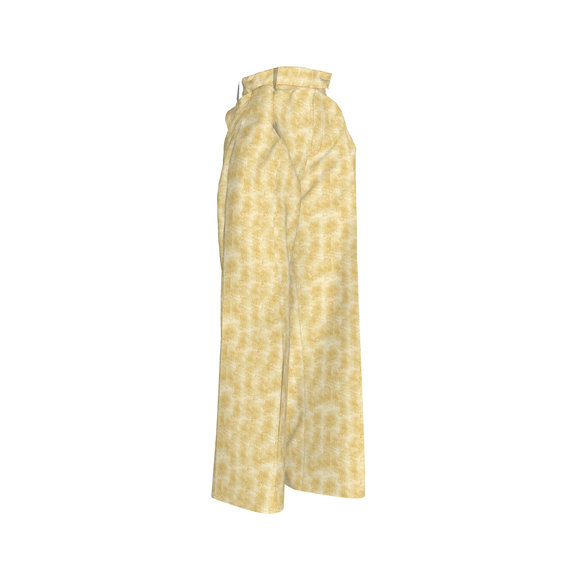 Abrazos Gold Pleated woman pants