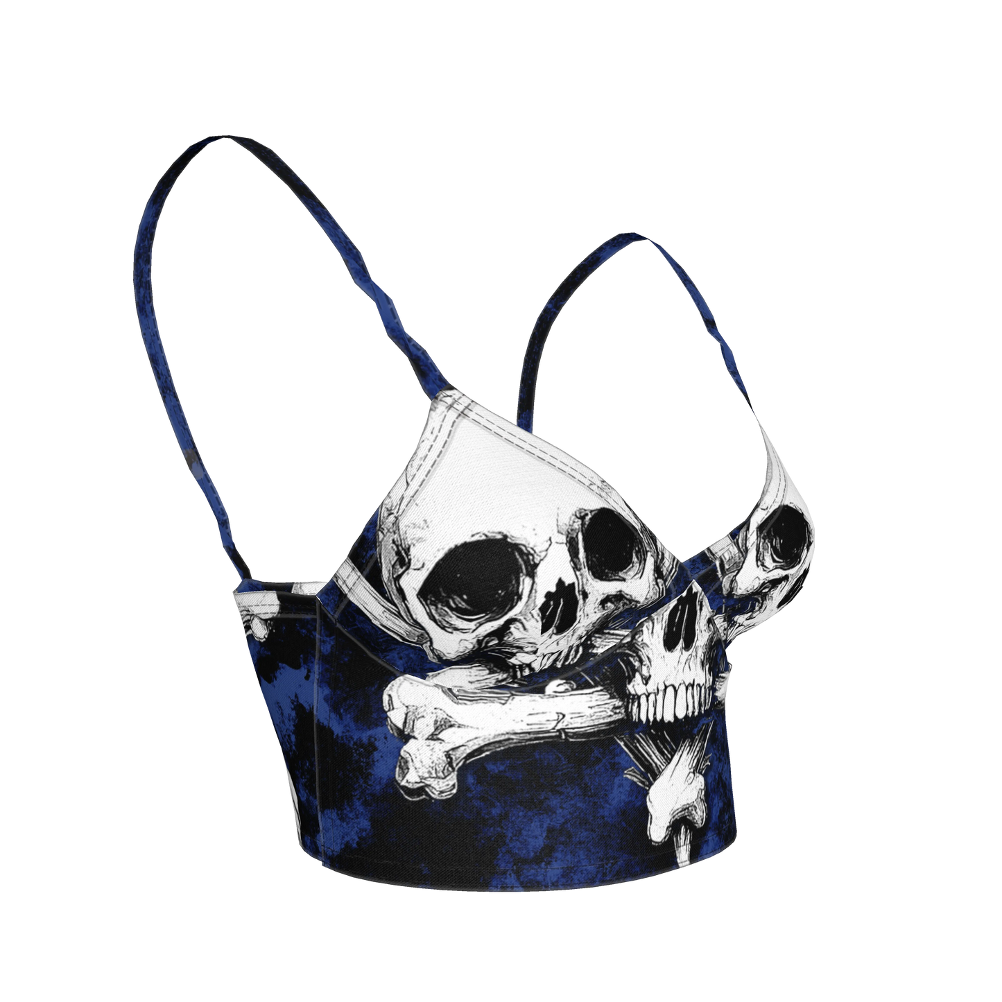 Blue Skeletittie Bralette