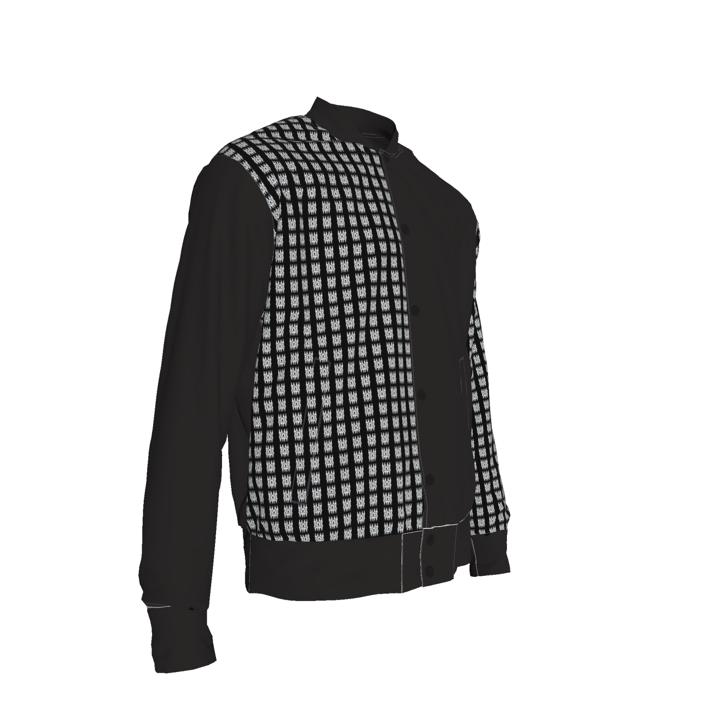 Snap Front Bomber Jacket in Rayon French Terry