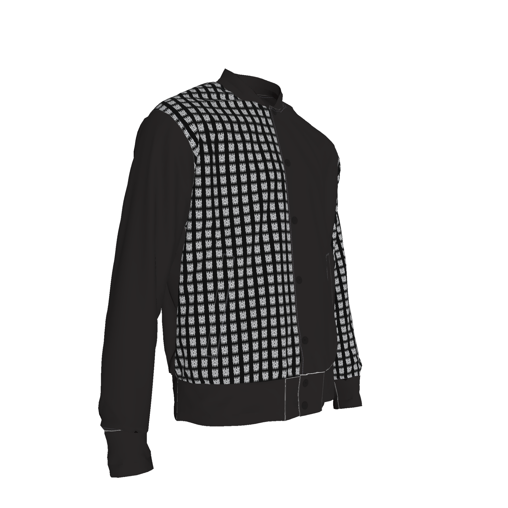 Snap Front Bomber Jacket in Rayon French Terry