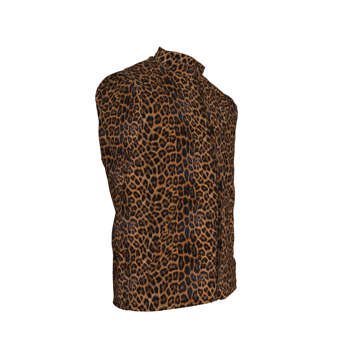 L'EGNA RISING (LEOPARD) VEST – Heavy Stretch Cotton Twill Gilet