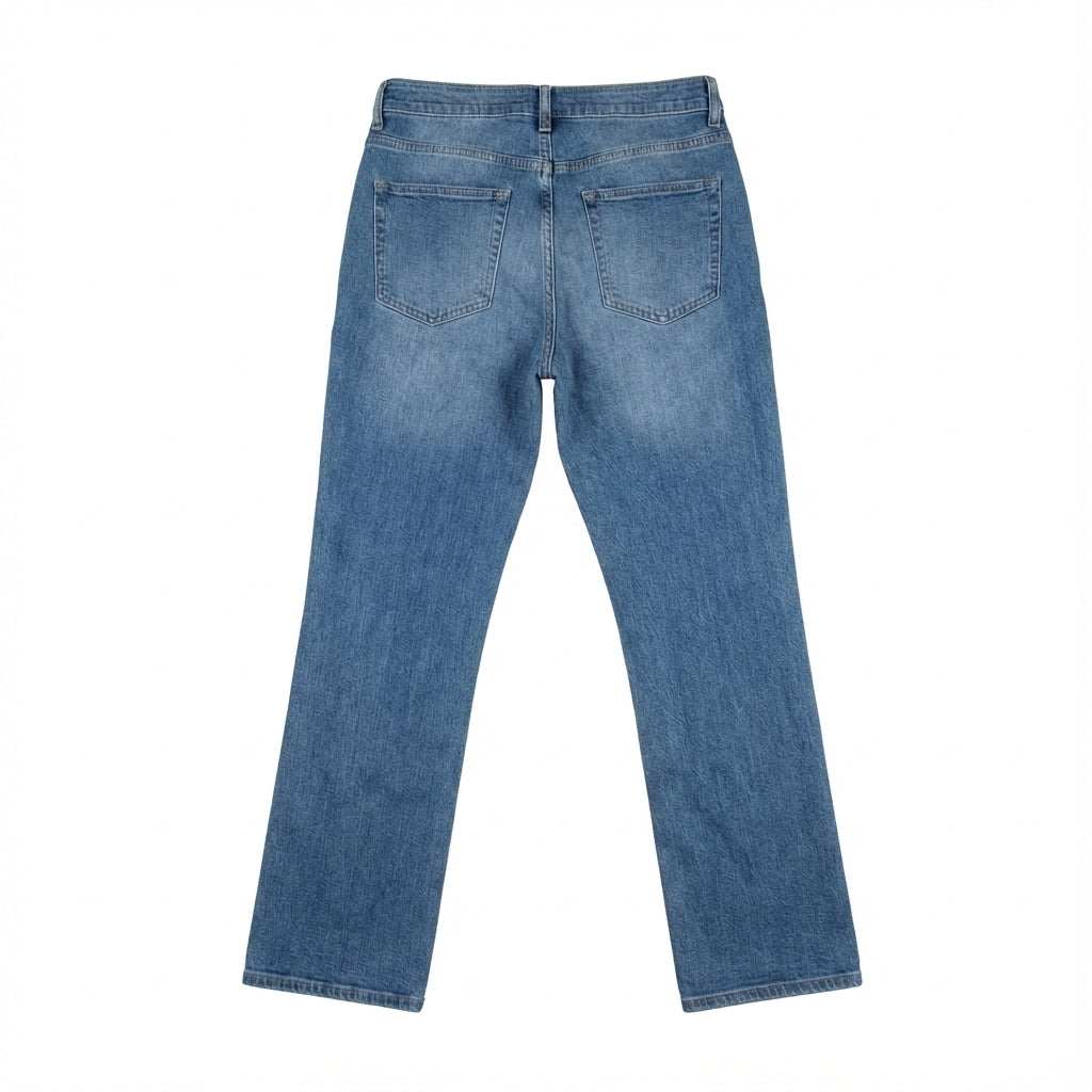 Jeans N2 - Straight Leg Jeans in Midweight Stretch Cotton-Tencel Twill