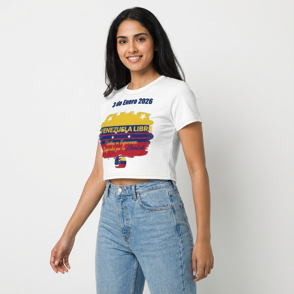 Cropped T-shirt Regular Fit – Venezuela Libre Edition