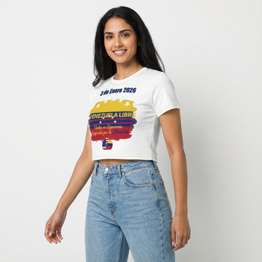 Cropped T-shirt Regular Fit – Venezuela Libre Edition