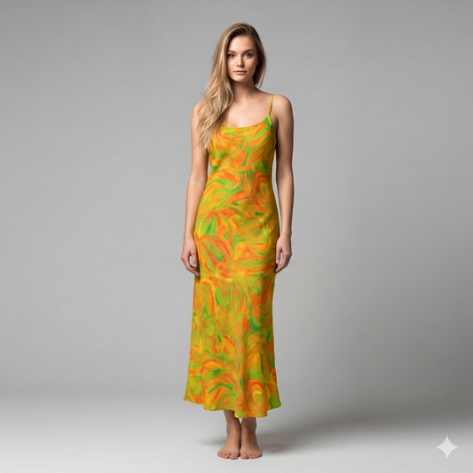 Bias Slip Dress Fruity Noodles