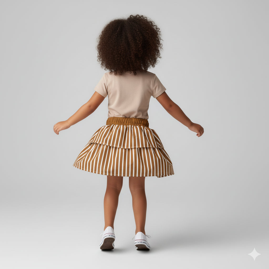 Smocked Ruffle Skirt 