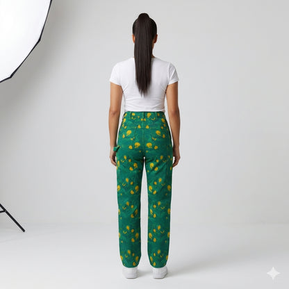Carpenter Pants Yellow Flowers