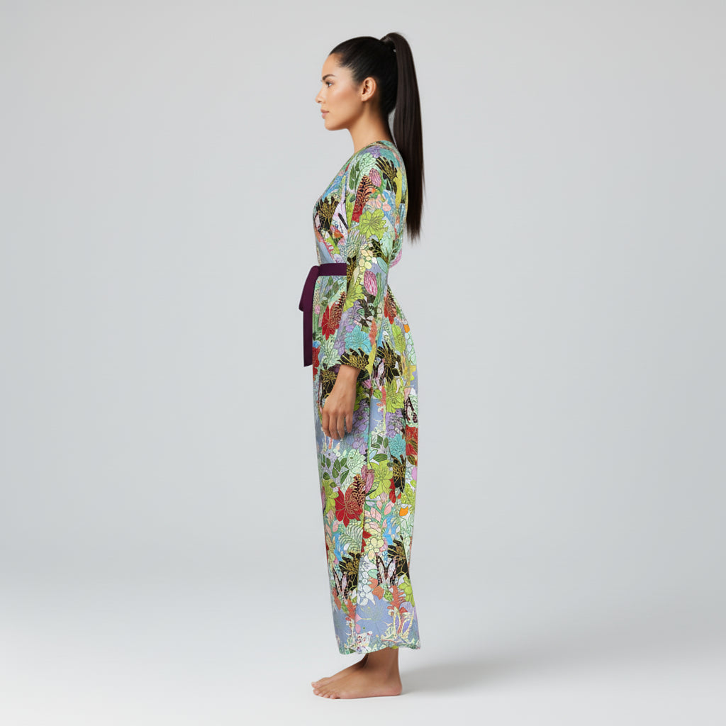 Abaya (Kimono Sleeve) in Ecovero Viscose Crepe – Botanical Renaissance