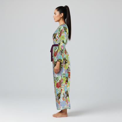 Abaya (Kimono Sleeve) in Ecovero Viscose Crepe – Botanical Renaissance