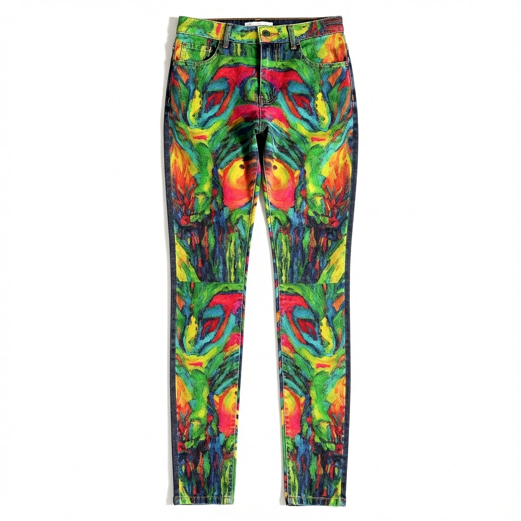 Skinny Jeans Green Jungle