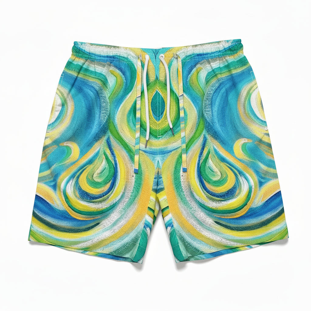 Board Shorts (7" Inseam) – Cotton Poplin Sea Swirls