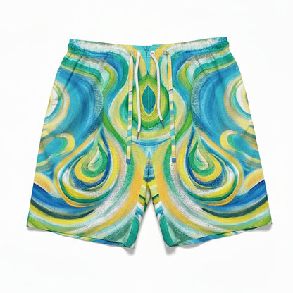 Board Shorts (7" Inseam) – Cotton Poplin Sea Swirls