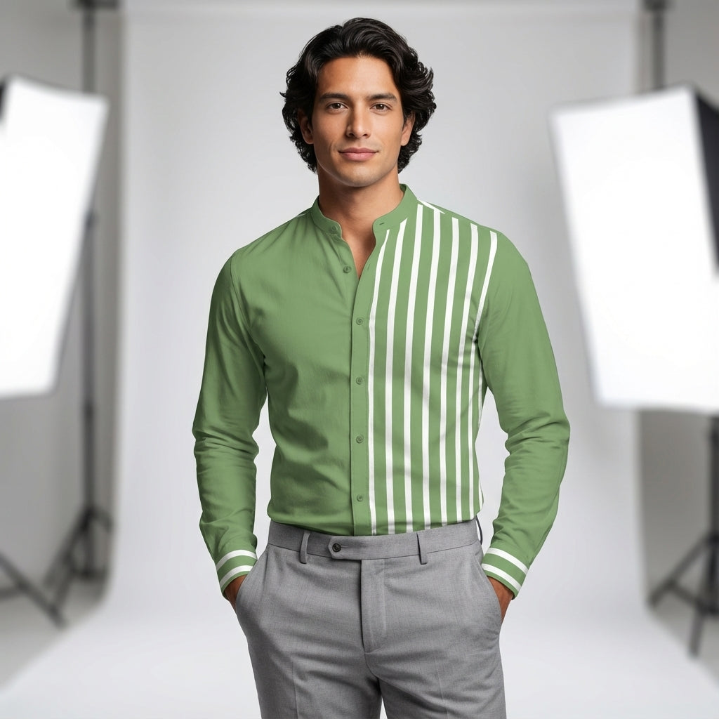 Basic Shirt Band Collar