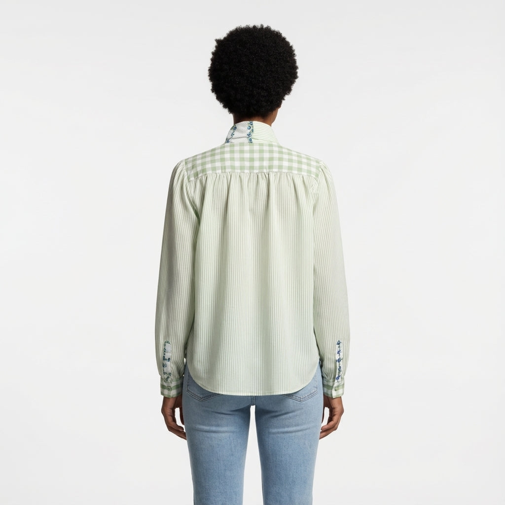 Bow Blouse in Lightweight Organic Cotton Voile